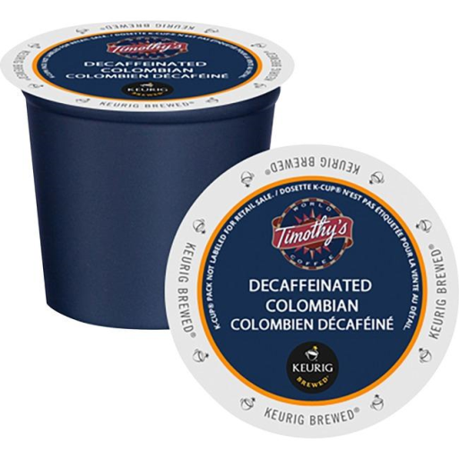 COFFEE-K CUP TIMOTHY'S DECAF COLOMBIAN-06775 24/BX
